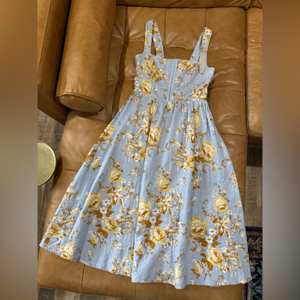 Reformation Tagliatelle Midi Dress in Heavenly Size 2 - Picture 2 of 7